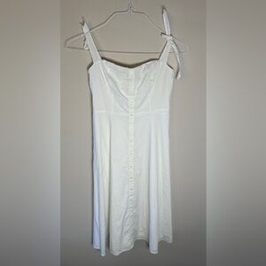Express white tank top midi button up summer dress size 4